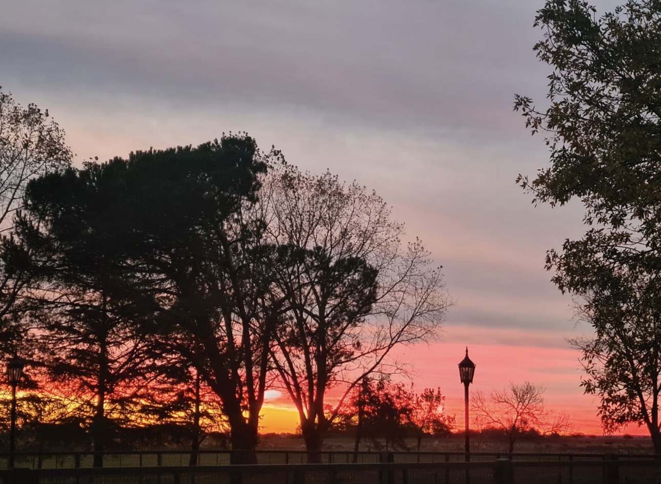 Atardecer desde el atelier de campo